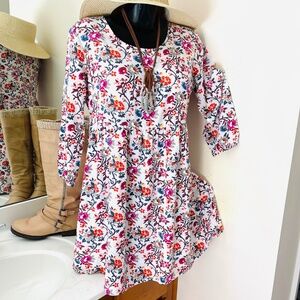 OLD NAVY Dress, M (8)c cotton, above knee, floral, Boho Chic